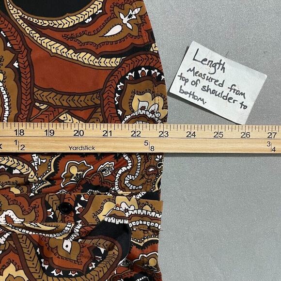 Studio 1940 Size Small Brown Stretch Knit Top Y2K Goblincore Boho Festival Retro - Picture 11 of 11